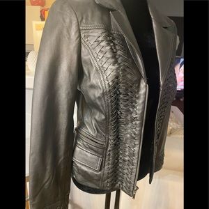 Leather jacket and matching pant..